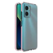 Etui i futerały do telefonów - Spring Case etui Xiaomi Redmi Note 11E /Redmi 10 5G / Redmi 10 Prime+ 5G / Poco M4 5G silikonowy pokrowiec z ramką jasnoróżowe - miniaturka - grafika 1