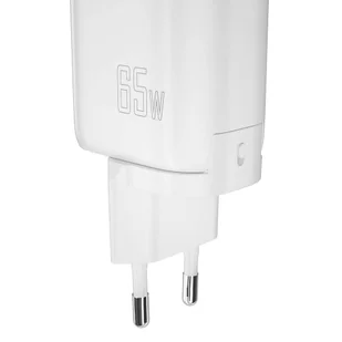Dudao 3-portowa ładowarka GaN 3w1 (EU, US, UK) 2 x Typ C (PD) + USB (QC) 65W biała (A7PRO) - Ładowarki do telefonów - miniaturka - grafika 3