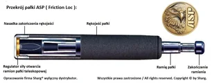 Pałka teleskopowa ASP F26BF Friction 26'' Foam, Black Chrome (52611) - Pałki obronne - miniaturka - grafika 6