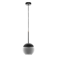 Lampy sufitowe - Lampa wisząca LARA 1P E27 - czarny/srebrny - miniaturka - grafika 1