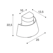Lampy ogrodowe - Lampa ścienna SLV Photoni, kolor rdzawy, aluminium, szerokość 25 cm - miniaturka - grafika 1