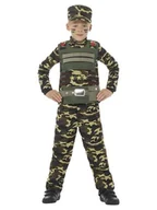 Stroje karnawałowe - Smiffys smiffy 's 48209s Camouflage Military Boy kostium (mały) 48209S - miniaturka - grafika 1
