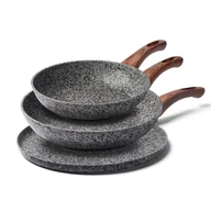 Zestawy garnków i patelni - KönigHOFFER Zestaw 3 Patelni Granitowych Indukcja 20/24/26cm - miniaturka - grafika 1