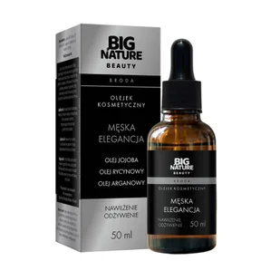Big Nature Olejek do brody odżywka pielęgnacja Męska Elegancja (olej jojoba, rycynowy, arganowy) 50 ml - Kosmetyki i akcesoria do pielęgnacji brody - miniaturka - grafika 1