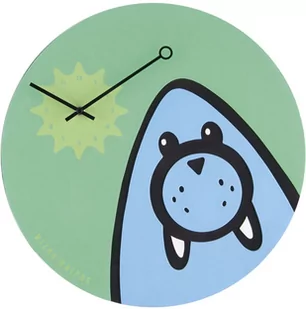 Nextime Zegar ścienny zielony Wizky Walrus - Zegary - miniaturka - grafika 1