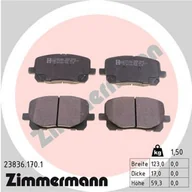 Klocki hamulcowe - Klocki hamulcowe - komplet ZIMMERMANN 23836.170.1 - miniaturka - grafika 1