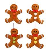 Bombki - Komplet ozdób świątecznych piernikowy ludzik (4 sztuki) - miniaturka - grafika 1