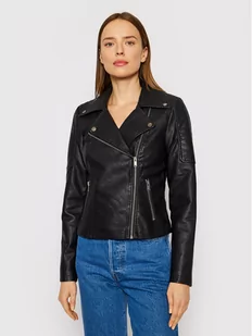 Noisy May Kurtka z imitacji skóry Rebel 27000741 Czarny Slim Fit - Kurtki damskie - miniaturka - grafika 1