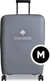 Pokrowiec na walizkę Travelite szary- rozmiar M - Walizki - miniaturka - grafika 1