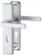 Klamki - Komplet klamek Austin do drzwi zewnętrznych w kolorze srebrnym - miniaturka - grafika 1