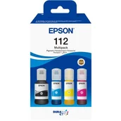 Tusze zamienniki - Zestaw tuszów EPSON EcoTank 112 Czarny 127 ml, Błękitny 70 ml, Żółty 70 ml, Purpurowy 70 ml C13T06C64A - miniaturka - grafika 1