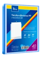 Teczki i skoroszyty - Teczka ofertowa A4 PP + 40 koszulek niebieska - Tetis - miniaturka - grafika 1