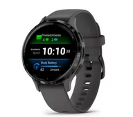 Smartwatch - Garmin Venu 3S 010-02785-00 - 41mm - bezel ze stali nierdzewnej w kolorze slate z kopertą w kolorze Pebble Gray i silikonowym paskiem - miniaturka - grafika 1