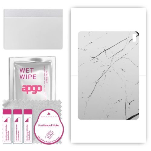 folia naklejka skórka strukturalna na TYŁ do HTC A103 - Marmur Biały - apgo SKINS