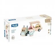 Klocki - Zabawka drewniana Koła w drodze 4 pojazdy Milan - zabawka - miniaturka - grafika 1