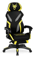 Fotele gamingowe - Czarno Żółty Fotel Gamingowy Z Podnóżkiem N5-L20 - miniaturka - grafika 1