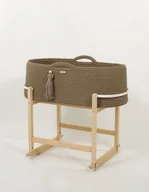 Łóżeczka i kojce - Kosz Mojżesza BOHO Handmade z kołyską - mocca - miniaturka - grafika 1