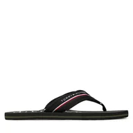 Klapki i japonki męskie - Japonki Tommy Hilfiger Web Beach Sandal FM0FM05340 Czarny - miniaturka - grafika 1