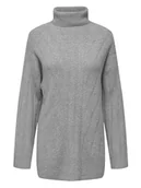 Swetry damskie - ONLY Golf "Jeanett" w kolorze szarym - miniaturka - grafika 1