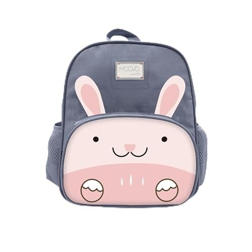 Nuvita 8741 Plecak dla dzieci Ergonomiczny plecak dla dzieci Plecak z regulowanymi paskami dla dzieci w wieku przedszkolnym (3-6 lat)Antracyt/Królik