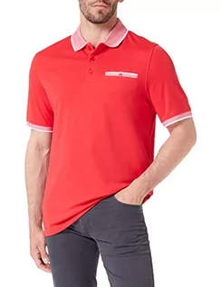 Koszule męskie - bugatti Męska koszula polo, 8151-35091, czerwony-950, regularny, Czerwony-950, M - grafika 1