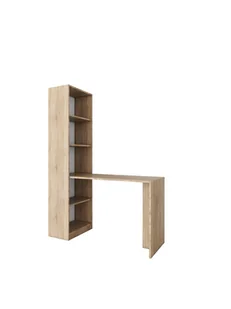 Nowoczesne Biurko Z Regałem Dąb Sonoma| 140X73X180 Cm - Biurka - miniaturka - grafika 1
