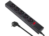 Przedłużacze i rozgałęźniki - HBF Listwa Zasilająca 5 Gniazd MCE219 - miniaturka - grafika 1