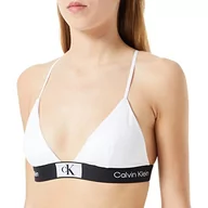 Biustonosze - Calvin Klein Damski biustonosz trójkątny bez podszewki, biały, XL - miniaturka - grafika 1