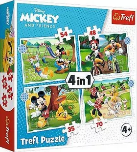 Trefl Puzzle 4w1 Fajny dzień Mickiego Disney Standard Characters 34604 - Puzzle - miniaturka - grafika 2