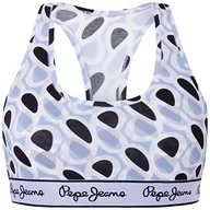 Biustonosze - Pepe Jeans Damski biustonosz P Print Rb Brlt, granatowy, M, granatowy, M - miniaturka - grafika 1
