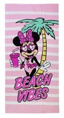 Okrycia kąpielowe dla dzieci - MYSZKA MINNIE DUŻY RĘCZNIK KĄPIELOWY NA BASEN PLAŻOWY DLA DZIECKA 70X140 - miniaturka - grafika 1