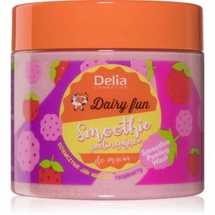 Delia Dairy Fun peelingujące smoothie do mycia ciała Dziewczyna Jak Malina 350ml - Peelingi do ciała - miniaturka - grafika 1