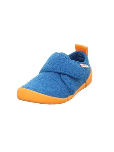 Superfit Venti kapcie z ciepłą podszewką, niebieskie/pomarańczowe 8000, szerokość 32 EU, Niebieski pomarańczowy 8000, 32 EU szeroki