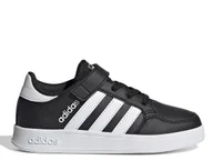 Buty dla dziewczynek - Buty dziecięce adidas Core FZ0105 BREAKNET C Czarne - miniaturka - grafika 1
