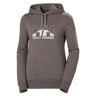 Bluzy damskie - Damska Bluza HELLY HANSEN W NORD GRAPHIC PULLOVER HOODIE 62981_656 – Szary - miniaturka - grafika 1