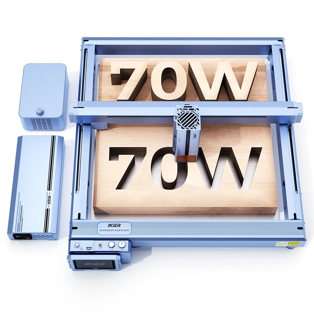 IKIER K1 Pro Max 70W Diode Laser Engraver 410×410mm Working Area 900mm/s Speed 0 01mm Precision Dual Gear Laser One-key A