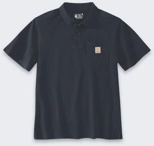 Koszulka Carhartt Loose Polo Navy - Koszulki męskie - miniaturka - grafika 1