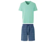 Piżamy męskie - LIVERGY® Piżama męska z bawełny (sprawdź zielony/niebieski, S(44/46)) - miniaturka - grafika 1