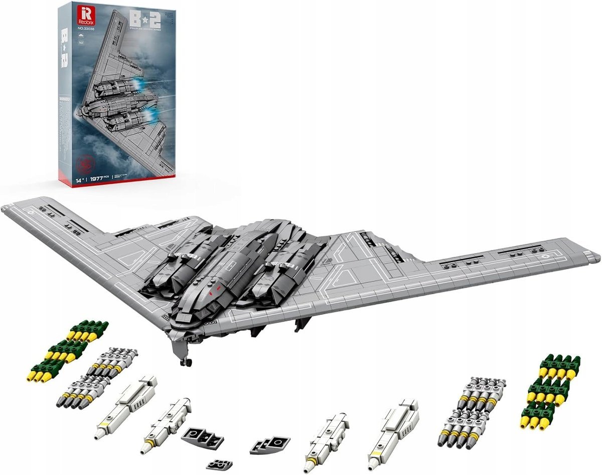 Klocki Konstrukcyjne Reobrix 33038 Bombowiec B-2 Wojskowy Odrzutowiec