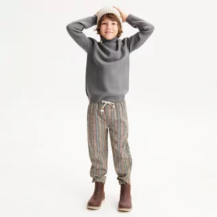 Spodnie i spodenki dla chłopców - Reserved - Spodnie w kratę - Beżowy - grafika 1