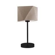 Lampy stojące - Lampka nocna LYSNE Wuhu, 60 W, E27, beżowa/czarna, 43x23 cm - miniaturka - grafika 1