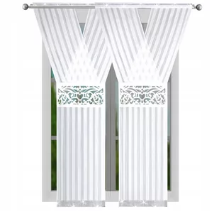 Firana Panel SAN PAULO 120x250 CYRKONIE Ażur - Firany - miniaturka - grafika 1