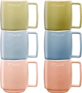 Kubki - STAUB SERVING Zestaw 6 kubków ceramicznych - Wielokolorowy, 350 ml - miniaturka - grafika 1