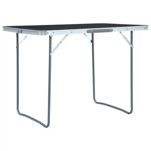 VidaXL Składany stolik turystyczny, szary, aluminiowy, 120 x 60 cm 48173 VidaXL - Meble turystyczne - miniaturka - grafika 1