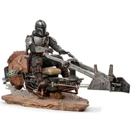 Figurki kolekcjonerskie - Iron Studios The Mandalorian - On Speederbike Statue Deluxe Art Scale 1/10 - miniaturka - grafika 1