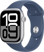 Smartwatch - Apple Watch 10 GPS + Cellular 42mm z aluminium srebrnym pasek sportowy M/L Niebieski - miniaturka - grafika 1