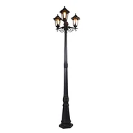 Lampy ogrodowe - QAZQA Klasyczna latarnia czarna 3-świetlna IP44 - New Haven - miniaturka - grafika 1