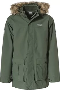Jack Wolfskin Chłopięce Elk Island 3 w 1 Parka, Thyme Green, 092 - Kurtki i płaszcze dla chłopców - miniaturka - grafika 1