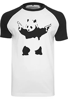 Koszulki męskie - MERCHCODE merch Code mężczyzn Banksy Panda Raglan Tee T-Shirt, wielokolorowa, m MC092 - grafika 1