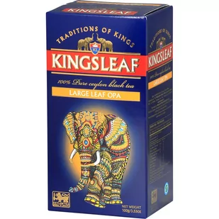 Kingsleaf LARGE LEAF OPA czarna herbata CEJLOŃSKA liściasta - 100 g - Herbata - miniaturka - grafika 1